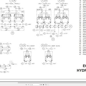 New Holland Excavator E60C Hydraulic Schematic 51452137EN (1)