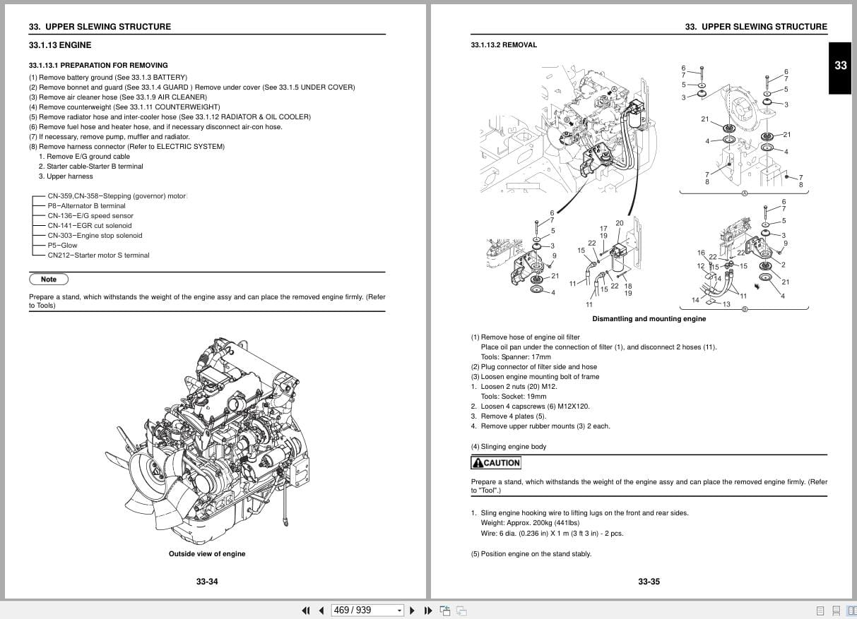 New Holland Excavator E70BSR ROPS Tier III Service Manual 84365679 (2)