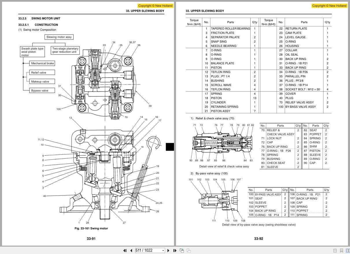 New Holland Excavator E70SR Workshop Manual 60413416 (2)