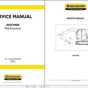 New Holland Excavator E85CMSR Service Manual 47516729A (1)