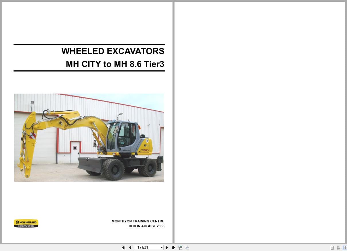 New Holland Excavator MH City to MH 8.6 Tier 3 Training Manual (1)