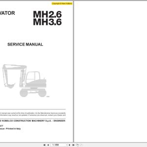 New Holland Excavator MH2.6 MH3.6 Service Manual 60413477 (1)