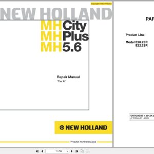 New Holland Excavator MHCity MHPlus MH5.6 Tier III Repair Manual 87677413A (1)