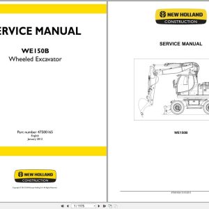 New Holland Excavator WE150B Service Manual 47500165A (1)