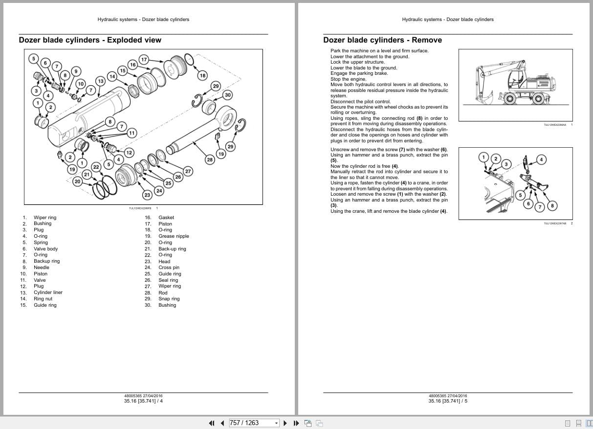 New Holland Excavator WE170B WE190B Service Manual 48005365 (2)