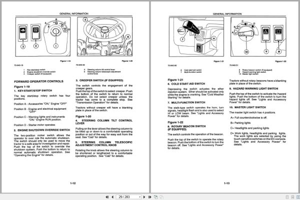 New Holland Ford Tractor 8670 to 8970 Operators Manual 42867042 (2)