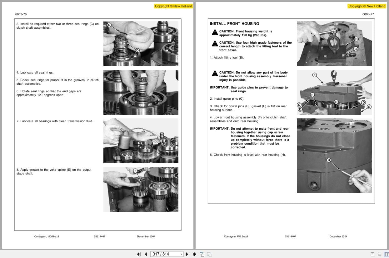 New Holland Grader RG140.B RG170.BVHP RG200.B Service Manual 75314407 (2)