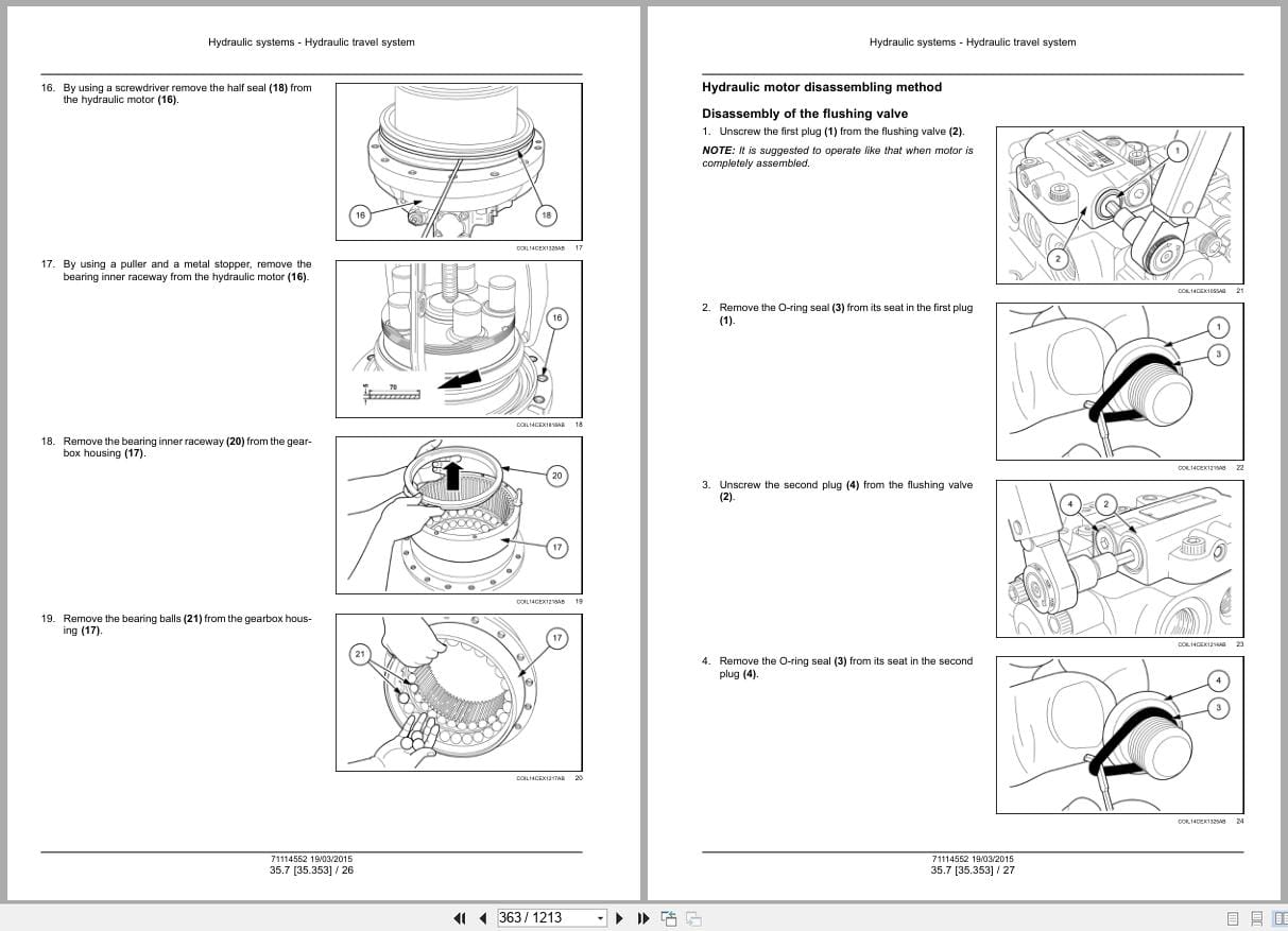 New Holland Hydraulic Excavator E215C E245C ME Service Manual 71114552 (2)