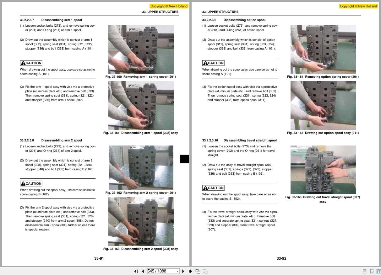 New Holland Hydraulic Excavator E265B E265BLC Shop Manual 87731200 (2)