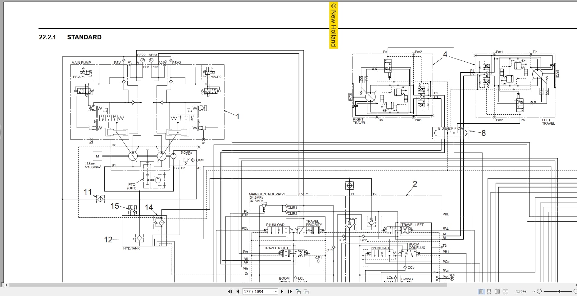 New Holland Hydraulic Excavator E265B E265BLC Shop Manual 87731201 (3)