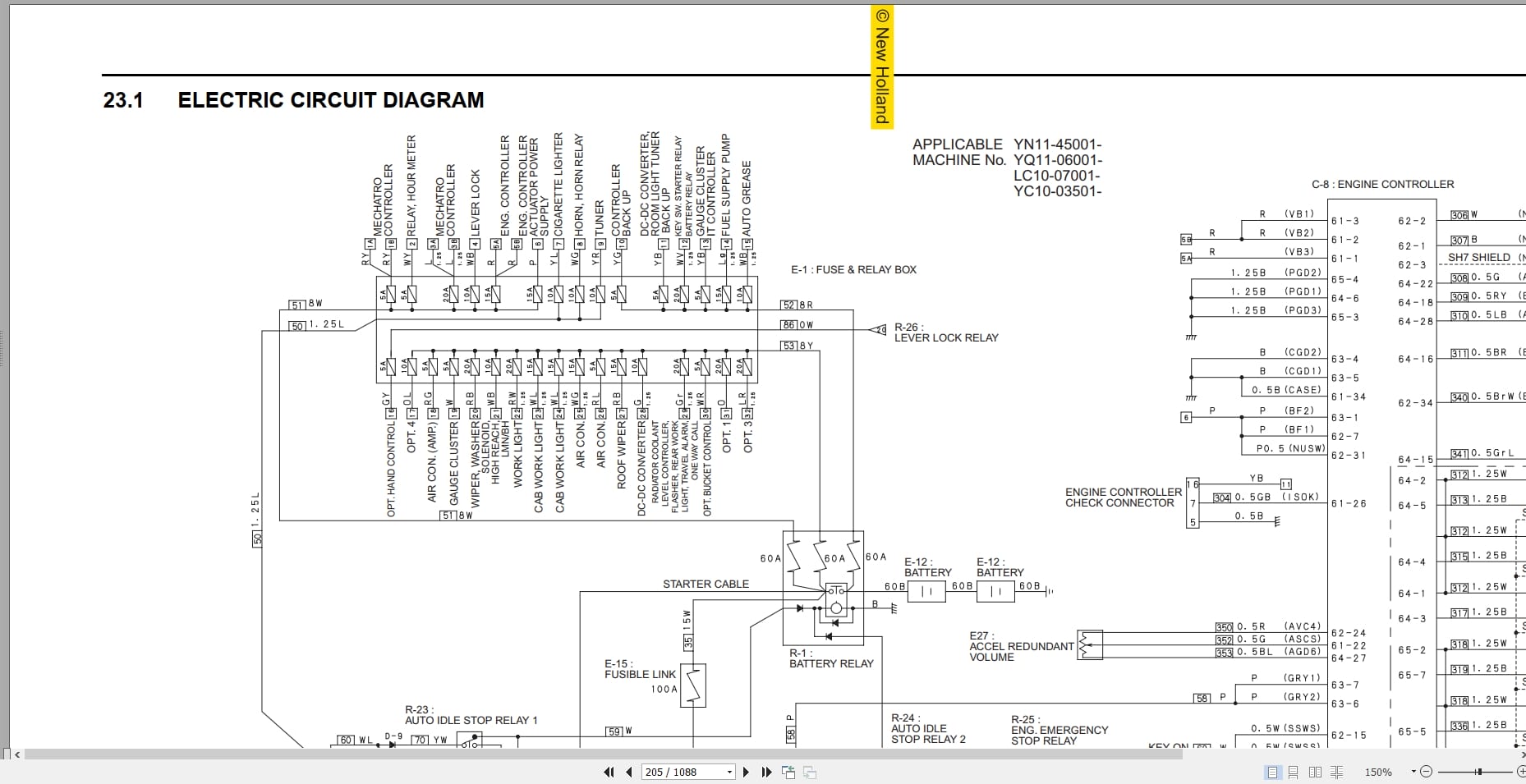 New Holland Hydraulic Excavator E385B E385BLC Shop Manual 87731197 (4)