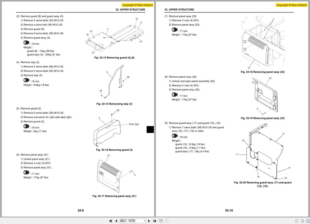 New Holland Hydraulic Excavator E385B E385BLC Shop Manual 87731198 (2)