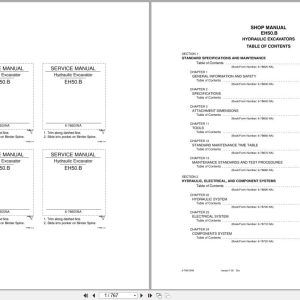 New Holland Hydraulic Excavator EH50.B Shop Manual 6 78600NAR0 (1)