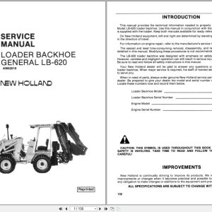 New Holland Loader Backhoe LB 620 Service Manual 40062010 (1)