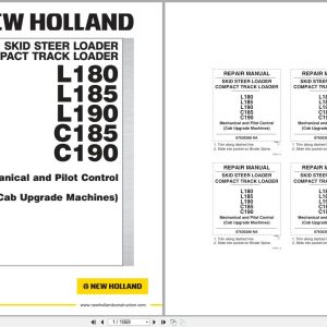 New Holland Loader L180 to C190 Repair Manual 87630288NA (1)