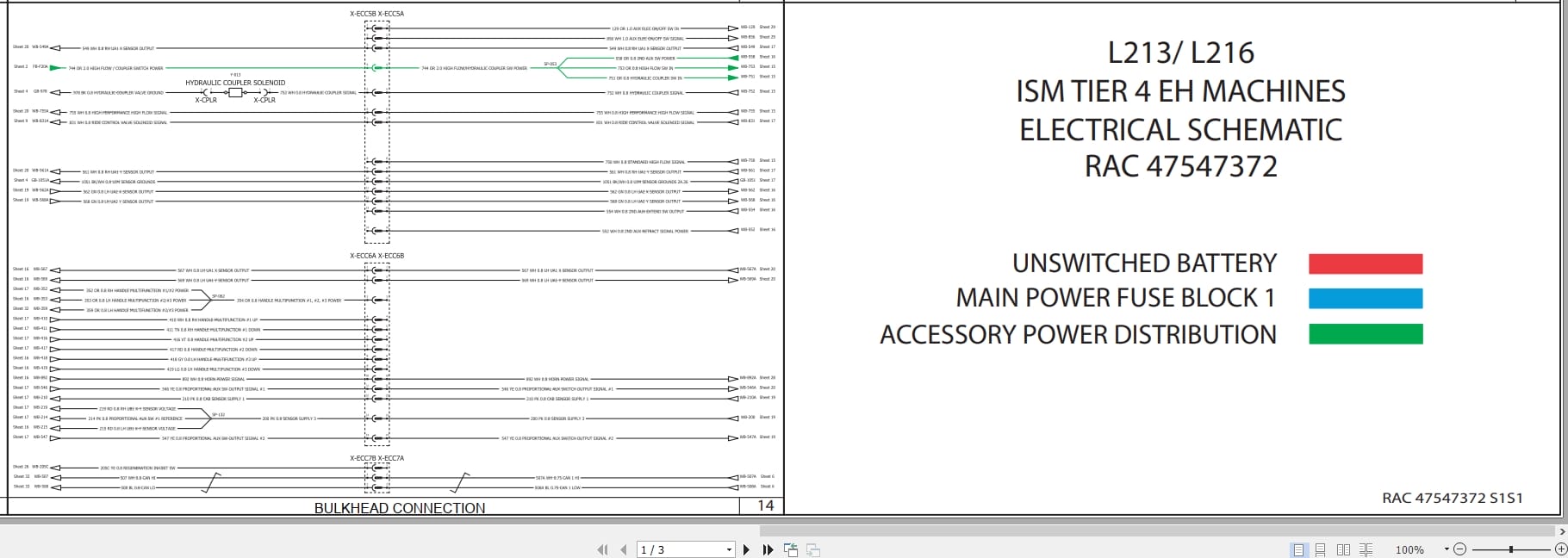 New Holland Loader L213 L216 ISM Tier 4 EH Electrical Schematic RAC47547372 (1)