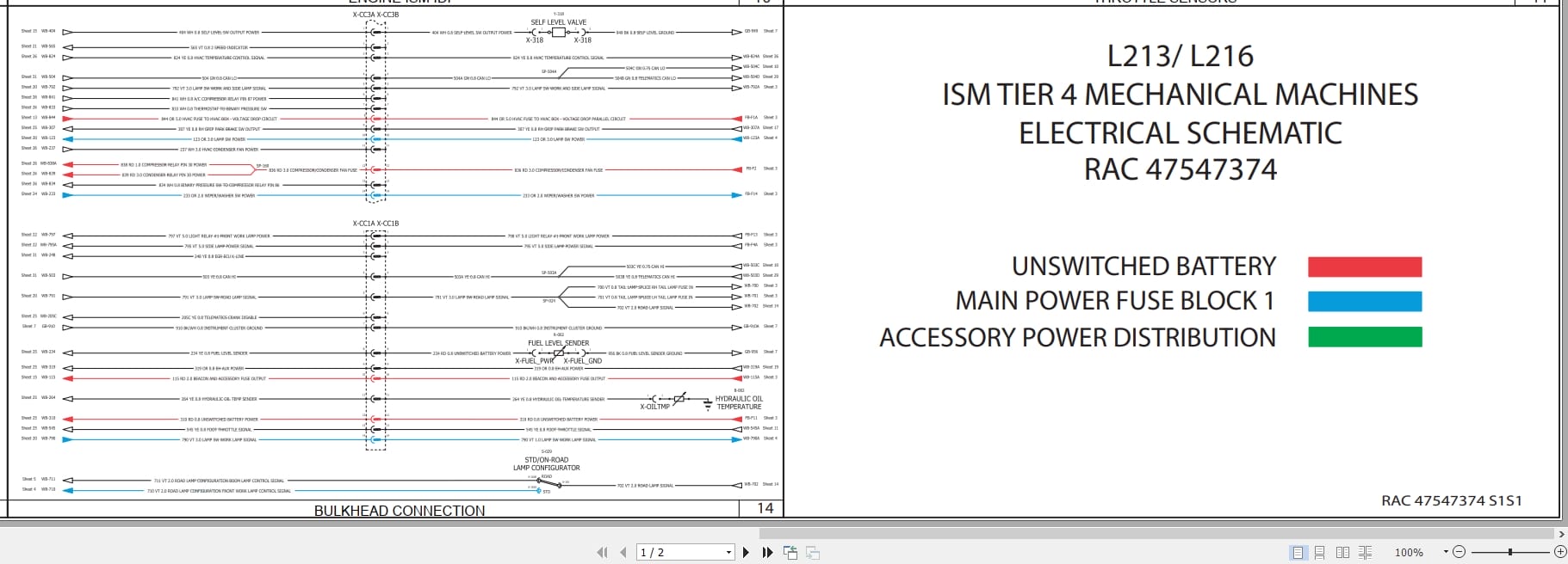 New Holland Loader L213 L216 ISM Tier 4 Electrical Schematic RAC47547374 (1)