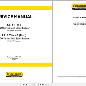 New Holland Loader L213 L216 Service Manual 47711677 (1)