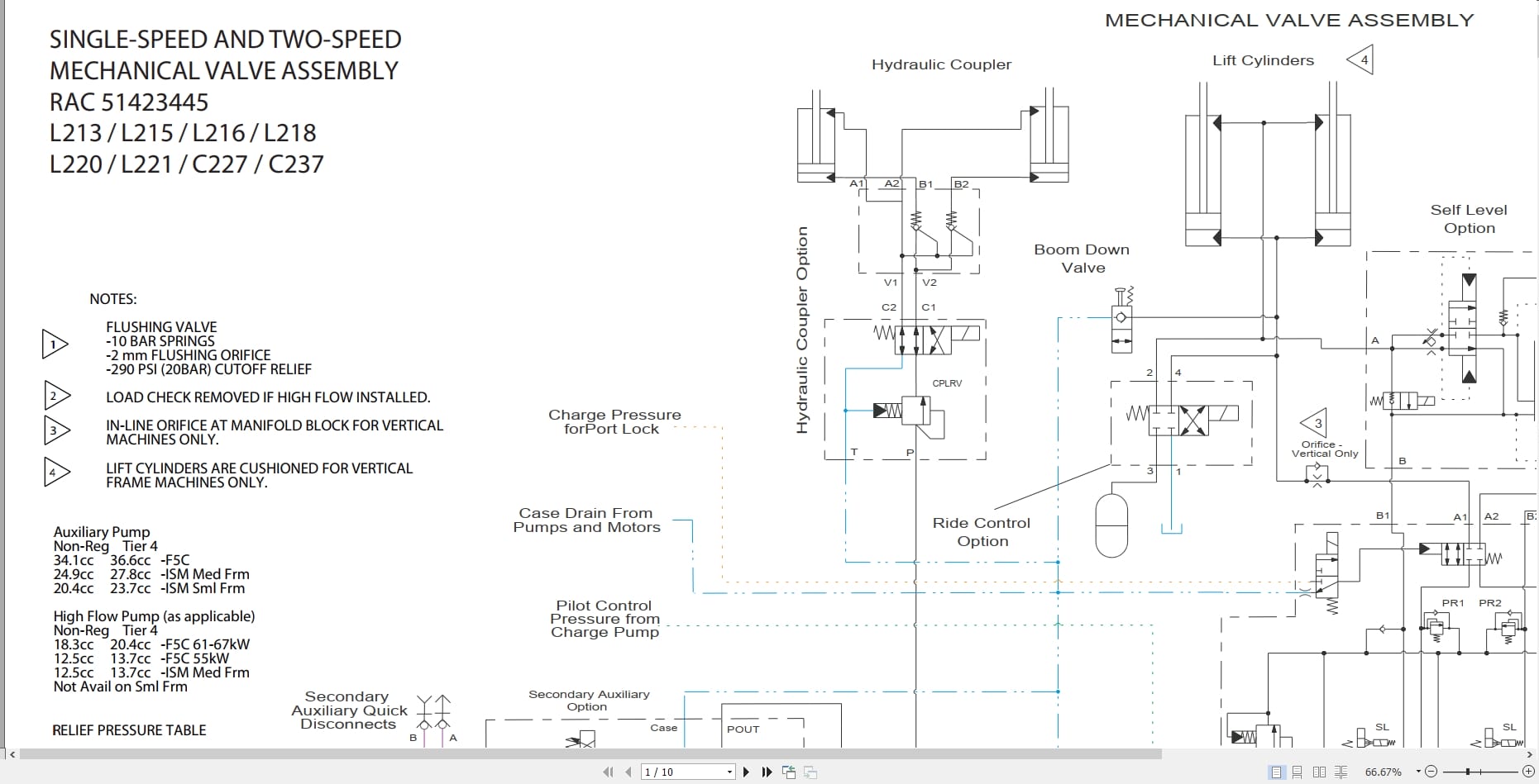 New Holland Loader L213 to C237 Hydraulic Schematic RAC51423445 (1)