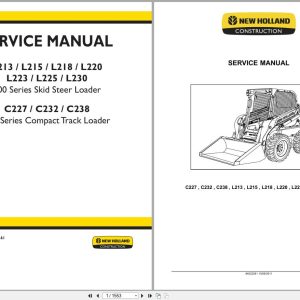 New Holland Loader L213 to C238 Service Manual 423379012 (1)