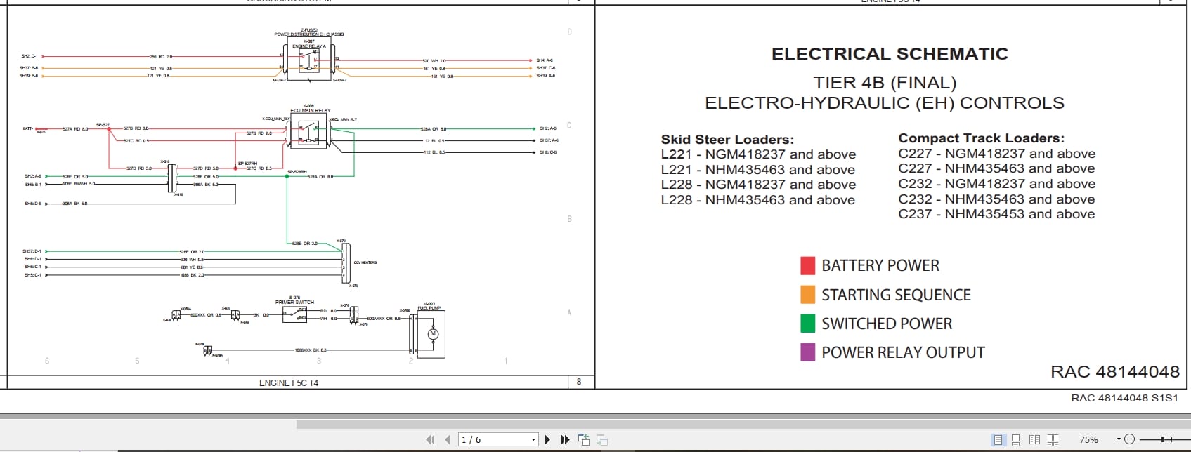 New Holland Loader L221 to C237 Tier 4B Electrical Schematic RAC48144048 (1)