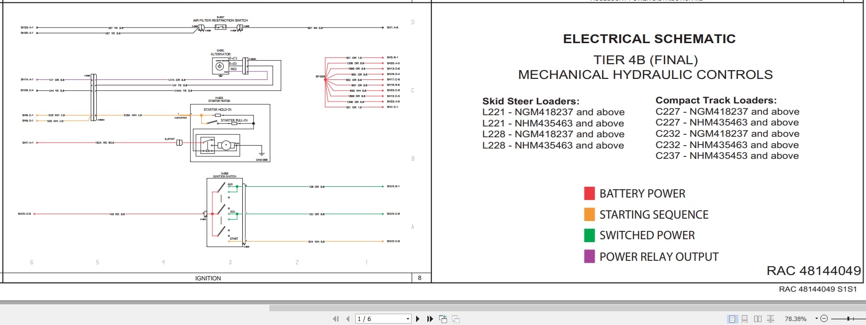 New Holland Loader L221 to C237 Tier 4B Electrical Schematic RAC48144049 (1)