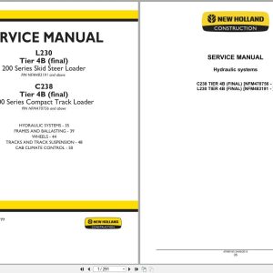 New Holland Loader L230 C238 Tier 4B Service Manual 47899777 (1)
