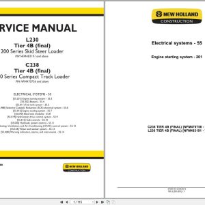 New Holland Loader L230 C238 Tier 4B Service Manual 47899780 (1)