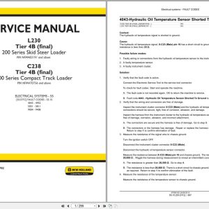 New Holland Loader L230 C238 Tier 4B Service Manual 47899782 (1)