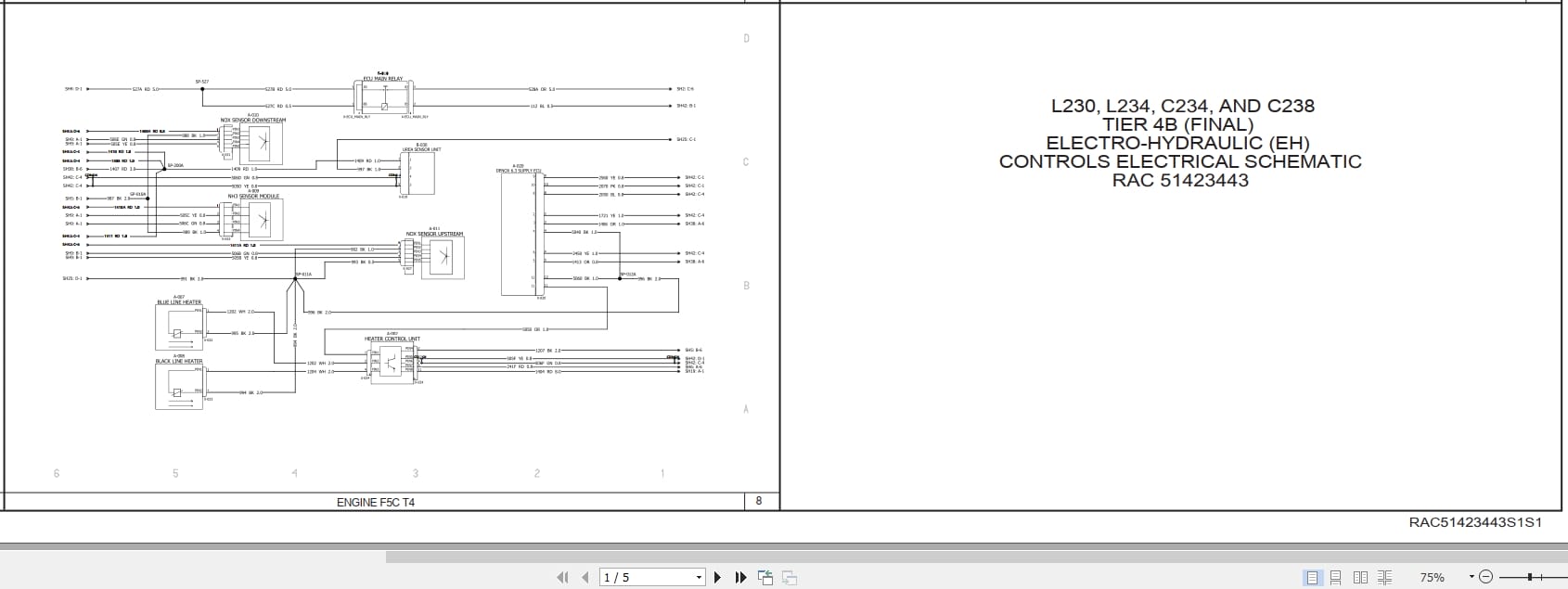 New Holland Loader L230 to C238 Electrical Schematic RAC51423443 (1)
