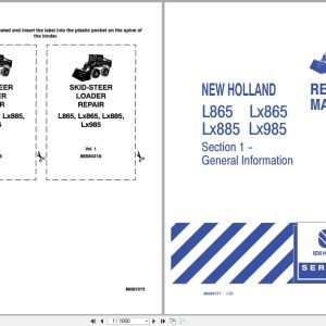 New Holland Loader L865 to Lx985 Repair Manual 86584316 (1)