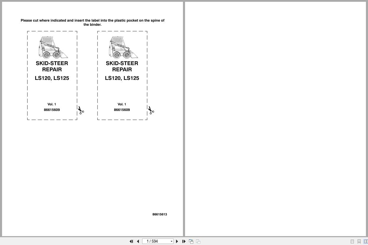 New Holland Loader LS120 LS125 Repair Manual 86615609 (1)