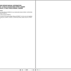 New Holland Loader LS180.B to LT190.B Repair Manual 6 80050 (1)