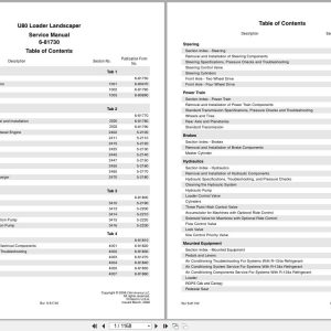 New Holland Loader Landscaper U80 Service Manual 6 81730 (1)