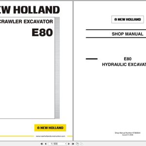 New Holland Midi Excavator E80 Service Manual 87360644NA (1)