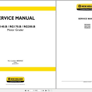 New Holland Motor Grader RG140.B RG170.B RG200.B Service Manual 48050423 (1)