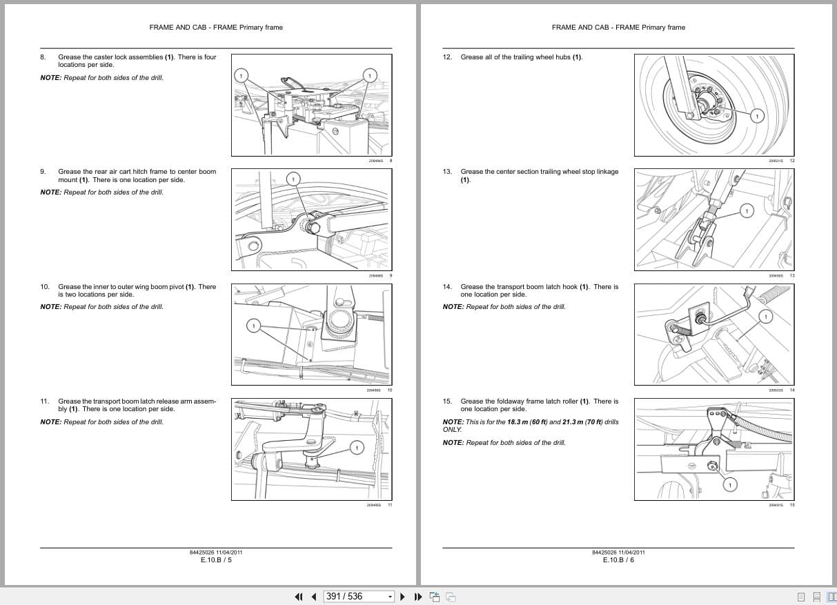 New Holland Precision Air Hoe Drill P2070 Service Manual 84425026 (2)
