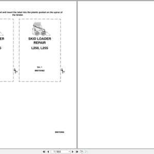 New Holland Skid Loader L250 L255 Repair Manual 86610462 (1)