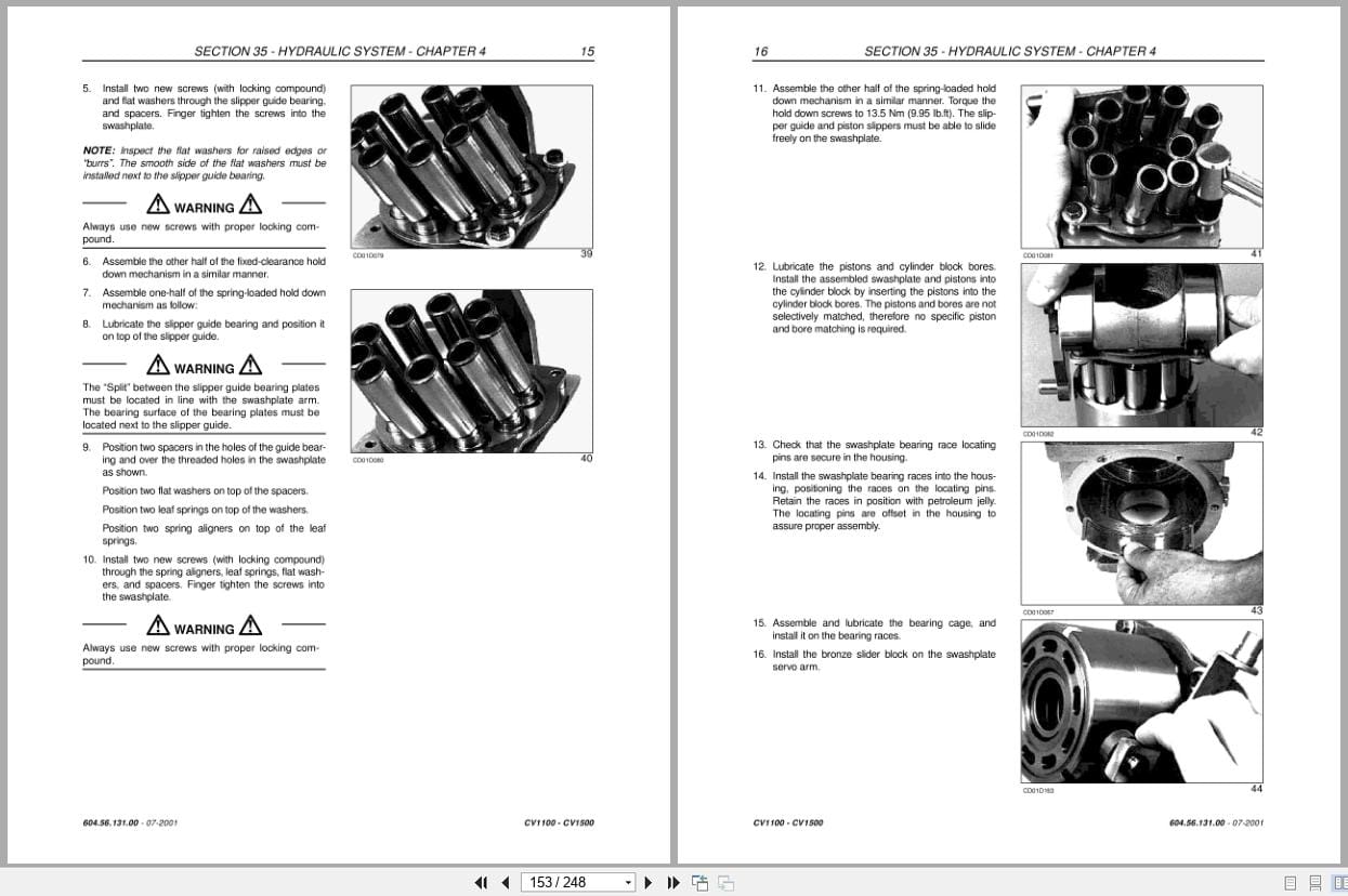New Holland Soil Compactor CV1100 CV1500 Service Manual 6045613100 (2)