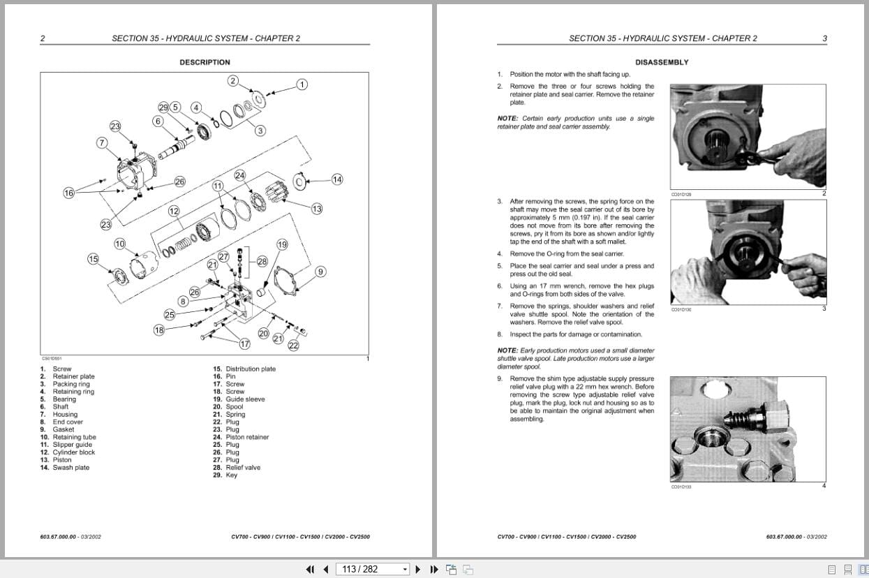 New Holland Soil Compactor CV700 to CV2500 Service Manual 60367000 (2)