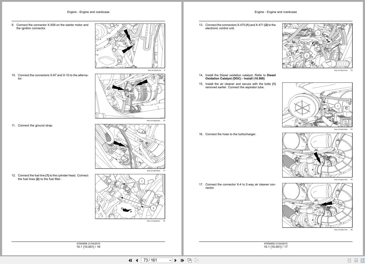 New Holland Tractor Loader Backhoe B95C B95CTC B110C Tier 4B Service Manual 47881799 (2)