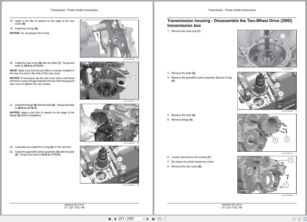 New Holland Tractor Loader Backhoe B95C to B110C Tier 4B Service Manual 48038049 (2)