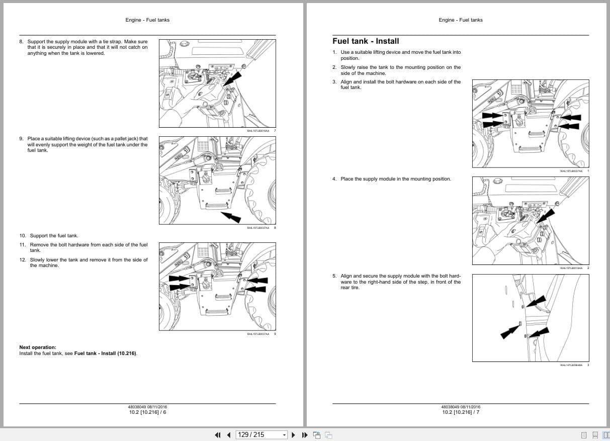 New Holland Tractor Loader Backhoe B95C to B110C Tier 4B Service Manual 48082154 (2)