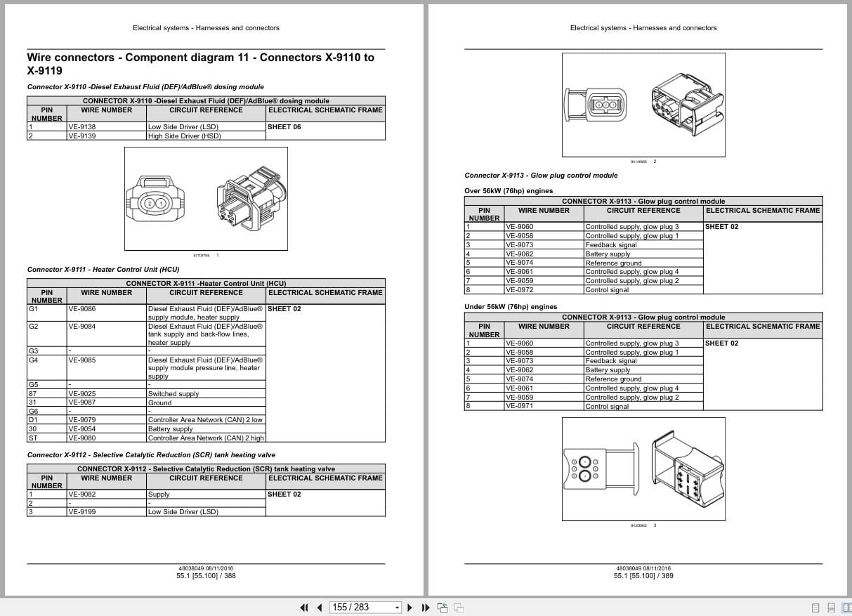 New Holland Tractor Loader Backhoe B95C to B110C Tier 4B Service Manual 48082160 (2)