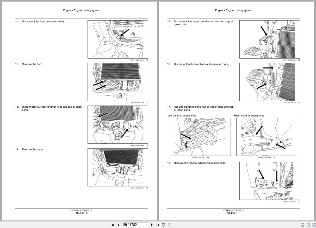 New Holland Tractor Loader U80C Service Manual 47441616 (2)