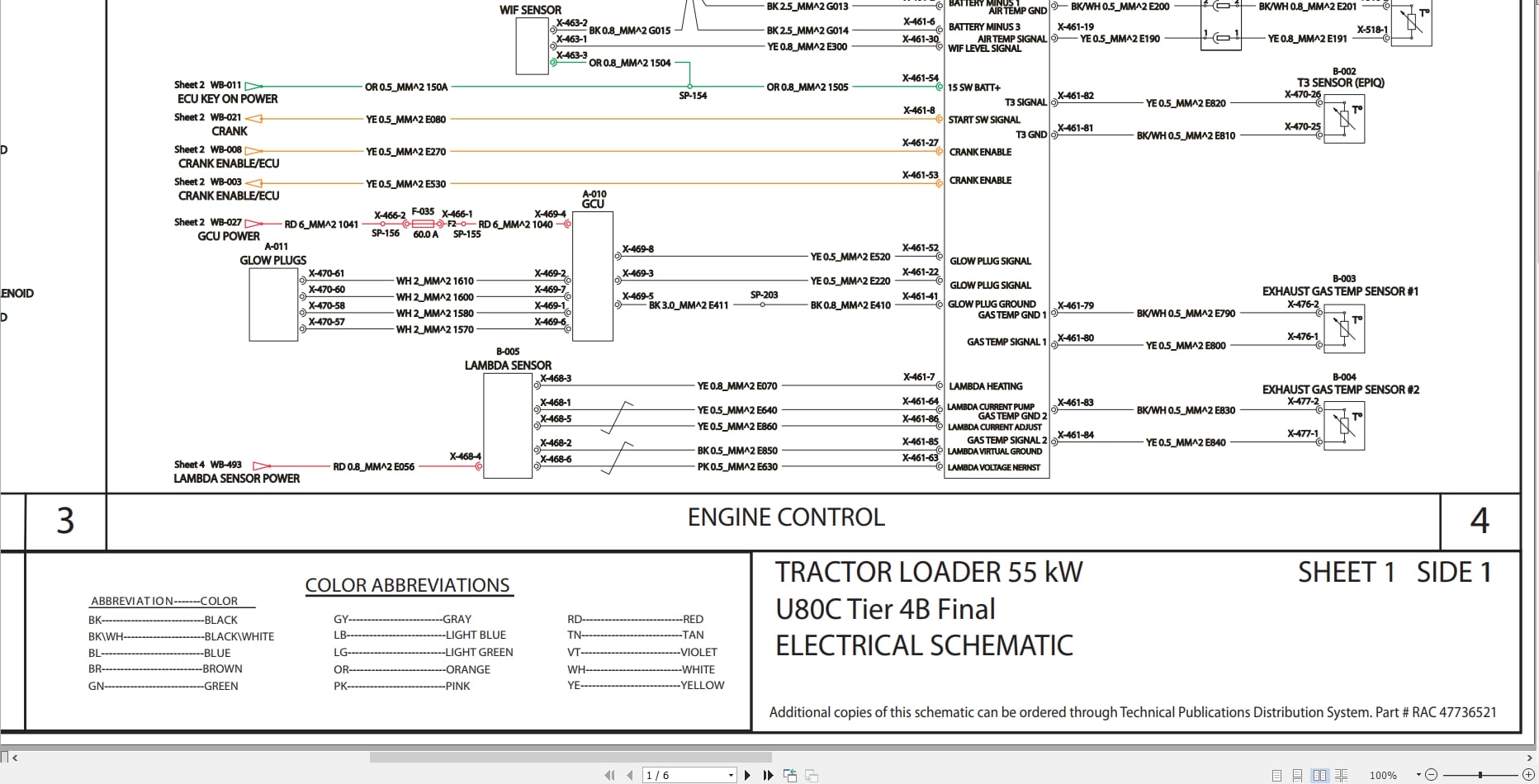 New Holland Tractor Loader U80C Tier 4B Electrical Schematic RAC47736521 (1)