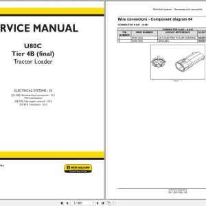 New Holland Tractor Loader U80C Tier 4B Service Manual 47881793 (1)