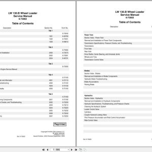 New Holland Wheel Loader LW130.B Service Manual 6 73002 (1)
