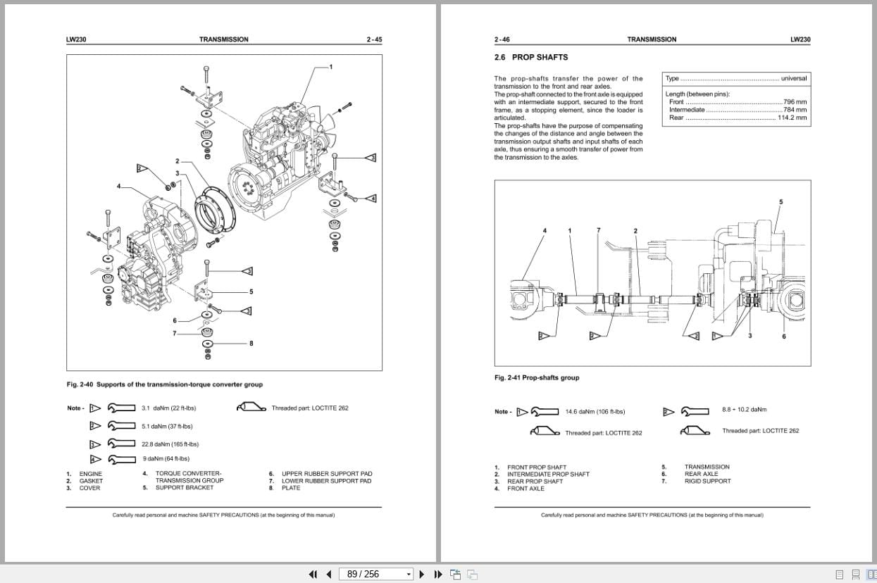 New Holland Wheel Loader LW230 Repair Manual 75131028NA (2)