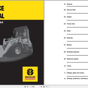 New Holland Wheel Loader LW50.B Service Manual 73183078 (1)